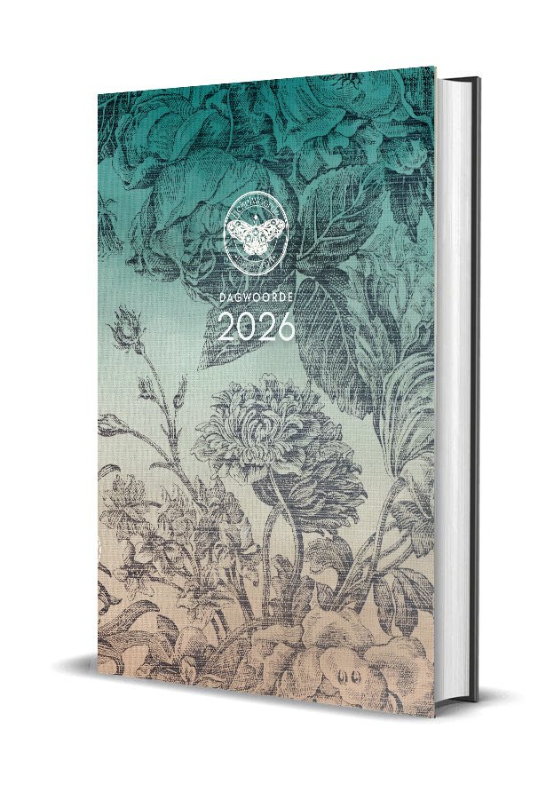 2026 Hekelwoorde Dagboek - Twaalf Lewenslesse vir Vroue/ BLOMTUIN voorblad
